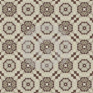 Beige an brown lace background with ornament. Textured pattern. Light and dark colors, pale hues.