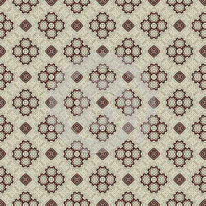 Beige an brown lace background with ornament. Textured pattern. Light and dark colors, pale hues.