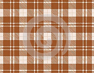 Beige and Brown Plaid Fabric Texture Square Checkered Pattern Background