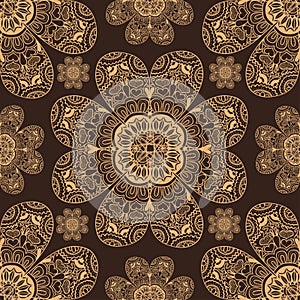 Beige and Brown Seamless Pattern