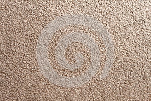 Beige carpet texture. Cozy soft floor