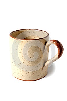 Beige ceramic mug