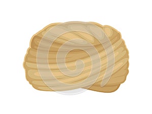 Beige classic turban. Vector illustration on white background.