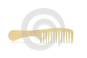 Beige comb isolated on white background - clipping path