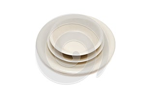 Beige dinner plate, soup plate and saucer i