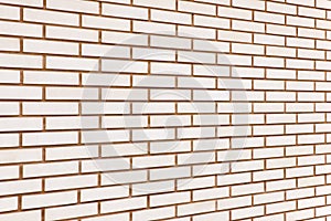 Beige fine brick wall background perspective