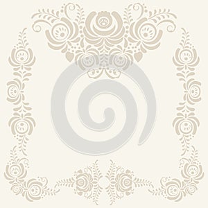 Beige Floral pattern vector background