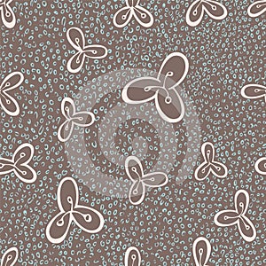 Beige flower pattern