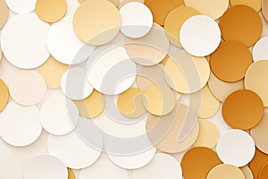 Beige gold sequin confetti placer vector illustration. photo