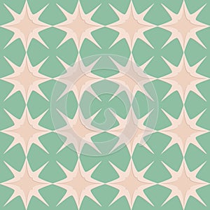 Beige green emerald arabic seamless pattern, elegant embossed background oriental ornate pastel pattern Illustration