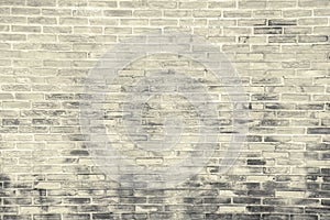 Beige grunge brick wall texture background