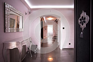 Beige hallway in luxury residence