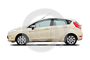 Beige hatchback