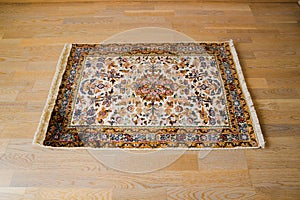 Beige indian rug photo