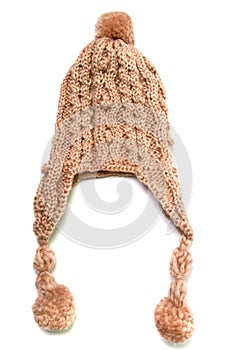 Beige knit hat