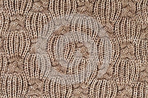 Beige knitted wool background