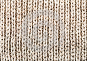 Beige knitting wool texture
