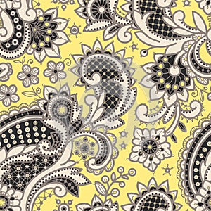 Beige Lace. Seamless Pattern.