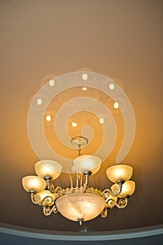 Beige lamp.
