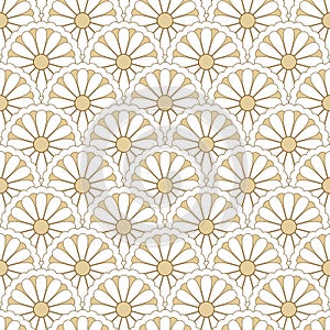 Beige mandala seamless pattern