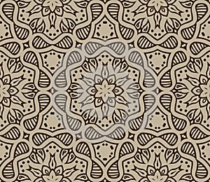 Beige moroccan ornament in vector