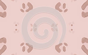 Beige Ocelot Imitation. Pink Retro Leopard Art Print.