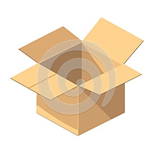 beige open carton box packing