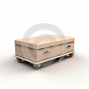 Beige Ottoman 3d Model Preview Contemplative Atmosphere Franklin Booth