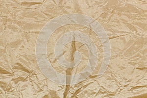 Beige paper texture. Abstract background. Smooth brown wrapping kraft paper. Copy space for text