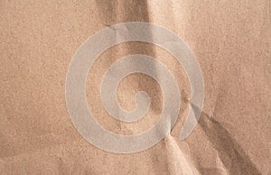 Beige paper texture. Crumpled paper background