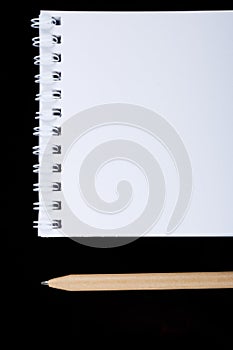Beige pen mockup design and empty notebook place for writting