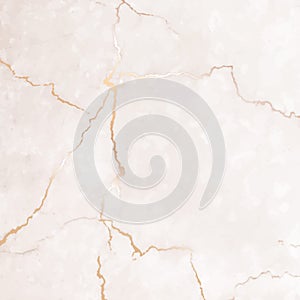 Beige quartz geode vector design frame. Stylish taupe brown texture card. Gold cracks. photo