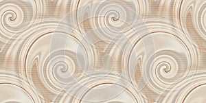 Beige seamless pattern with spiral curls