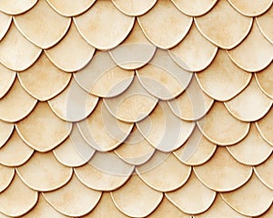 Beige Semi-Circular Scale Pattern Texture