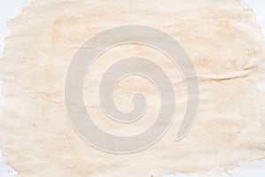 Beige splotch stained paper effect background