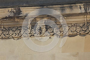 A beautiful carved stone wall