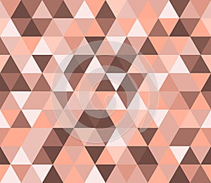 Beige triangular seamless pattern. Geometric vector background. Polygonal mosaic decorative backdrop. Easy to edit design template