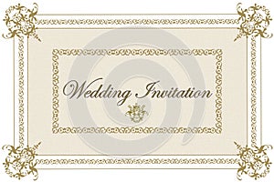 Beige Wedding Invitation