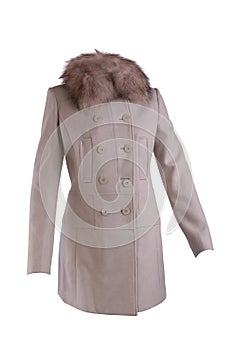 Beige winter coat