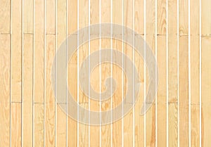 Beige wood plank vertical wall texture background on white