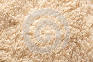 Beige Wool Knitted Fabric Macro