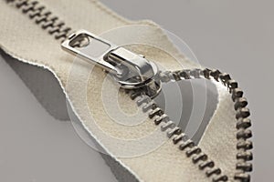 Beige zipper