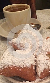 Beignets and coffee