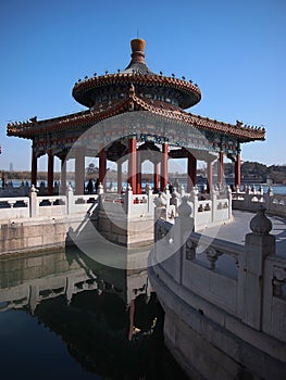 The Beihai Park Five-Dragon Pavilion,Beijing