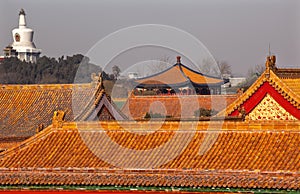 Beihai Stupa Blue Pavilion Forbidden City Beijing