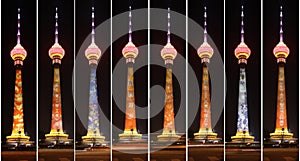 Beijing central TV tower at night