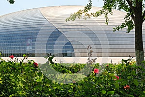 Building of the National Centre for the Performing Arts in Beijing