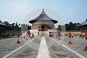 The Imperial Vault of Heaven in Temple of Heaven in Beijing China