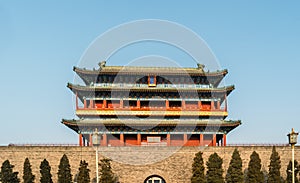 Beijing, China at the Zhengyangmen Gatehouse in Tiananmen Square