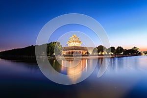 Beijing forbidden city at dusk